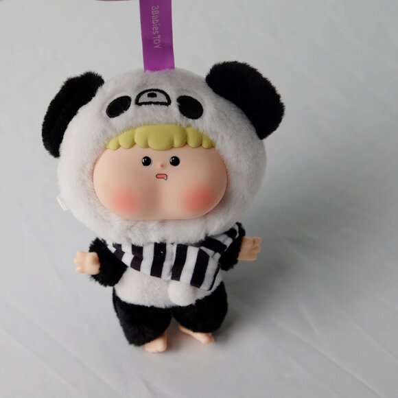 Adorable 3Babies Toy Panda Plush Keychain Doll – 5.5 inches - Picture 3 of 5